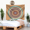 Load image into Gallery viewer, Blue and Gold Mandala Tapestry