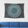 Load image into Gallery viewer, Blue and Grey Mandala Tapestry