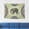 Green Elephant Tapestry